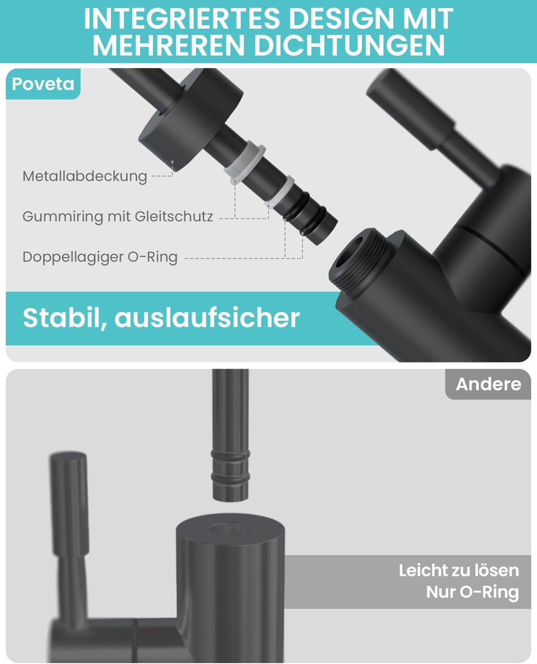 Trinkwasserhahn, Wasserhahn Küche Für Umkehrosmose Oder Wasserfiltersystem, Küchenarmatur Aus Edelst