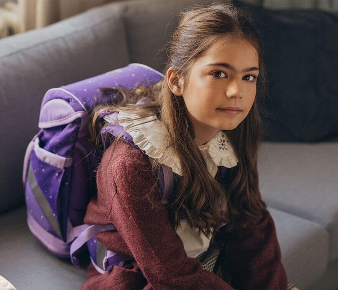 Belmil Premium Smarty Plus ergonomisches Schulranzen Set 5-teilig mit Patch Set 6 Stück, AGR, Brustg