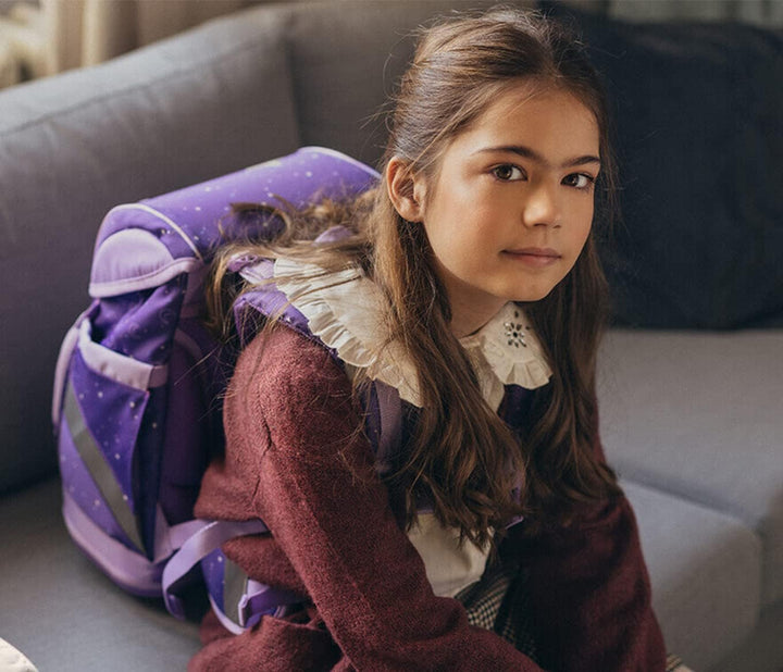 Belmil Premium Smarty Plus ergonomisches Schulranzen Set 5-teilig mit Patch Set 6 Stück, AGR, Brustg