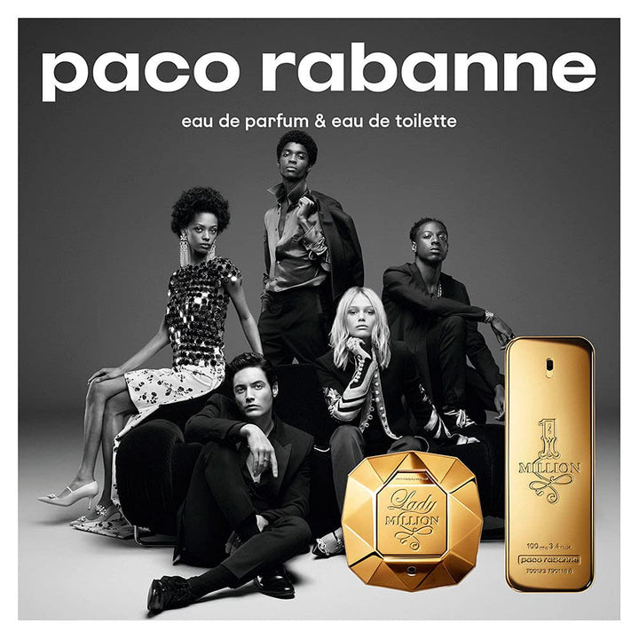 Paco Rabanne Lady Million Eau De Parfum Spray für Damen Pack (1x 80 ml) Orange, Himbeere, Neroli 80