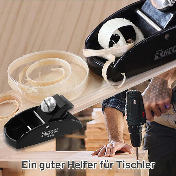 FZYCOM Mini Hobel Holz mit 2Pcs Klinges, Handhobel Klein, Holzhobel, Mini Holzhobel, Schreinerflugze
