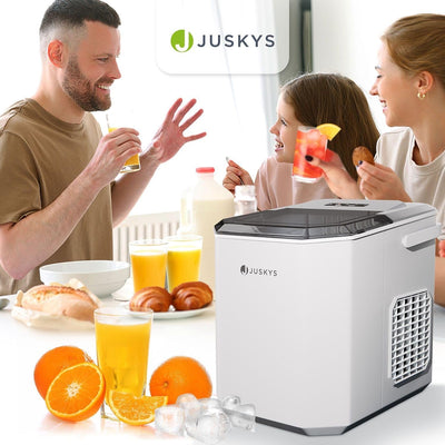 Juskys Eiswürfelmaschine IceOracle - Cocktail Eiswürfel in 6-13 min - Mini Eiswürfelbereiter für 12