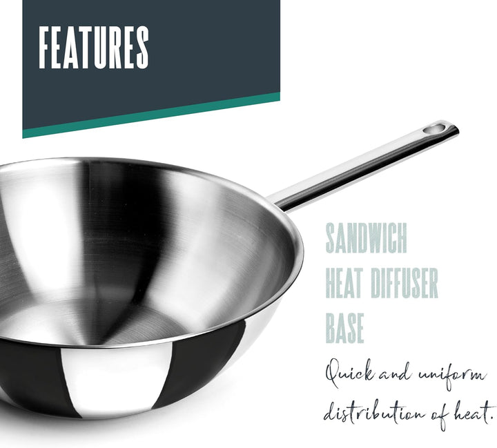 Lacor 79830 Wok Bodenplan Belly 30 cm