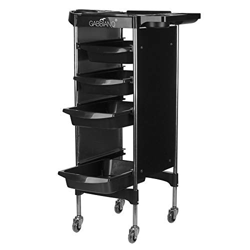 Activeshop Friseurwagen Arbeitswagen Rollwagen FX11-2 Schwarz