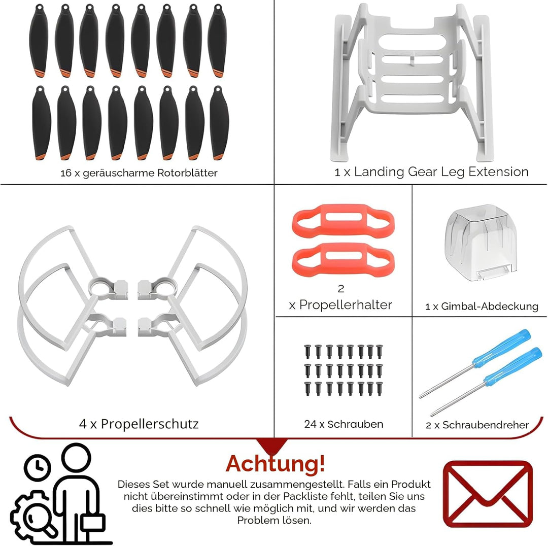 Propeller für DJI Mini 4K/2/SE/2 SE Drohnen Propellerschutz Landegestell Propellerhalterschutz Gimba