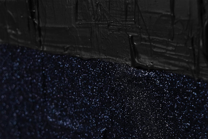 YS-Art Abstrakt Acryl Gemälde auf Leinwand Dunkles Samt handgemalt Wandbilder Wohnzimmer modern Wohn