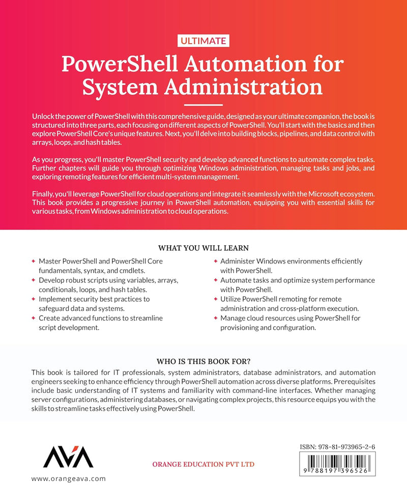 Ultimate PowerShell Automation for System Administration: Streamline Automation and Administration T