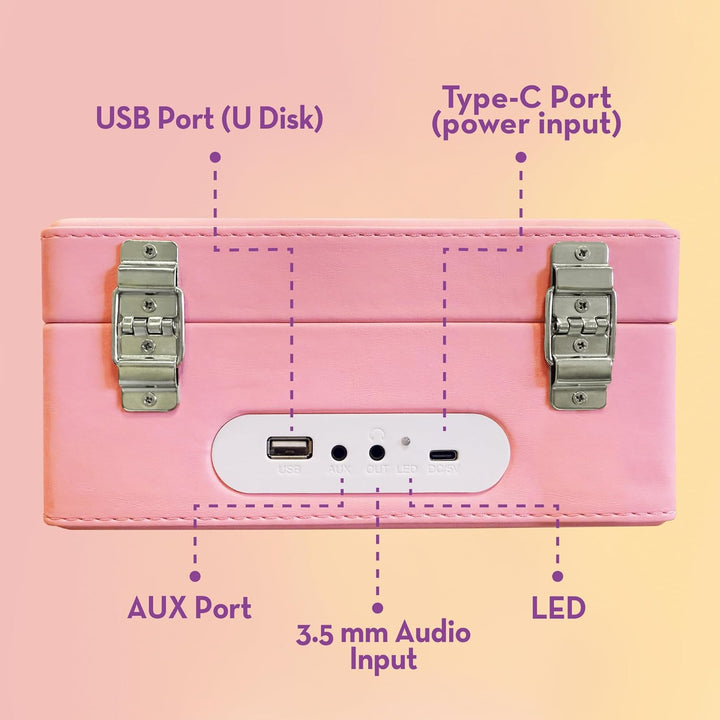 Lisciani – Barbie CD Player im Retro Design – Tragbar mit Kunstlederkoffer – Integrierter Lautsprech