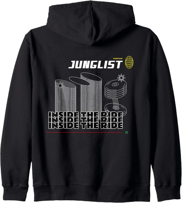 Junglist Trommel und Bass DNB Liquid Drum n Bass Vinyl Kapuzenjacke