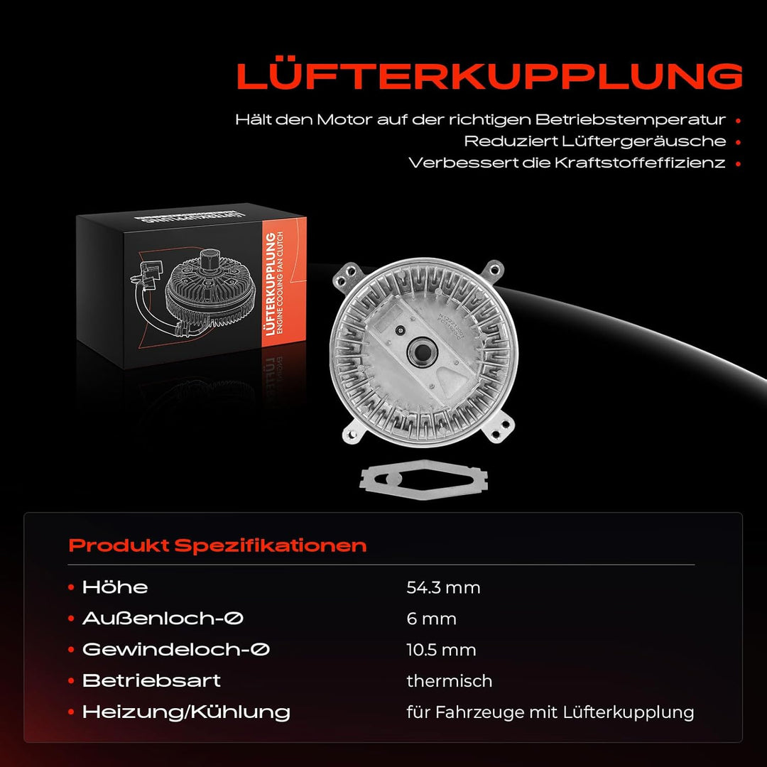 Frankberg Lüfterkupplung Kühlerlüfter Kompatibel mit 124 Stufenheck W124 400E 4.2 500E 4.2L 5.0L 199