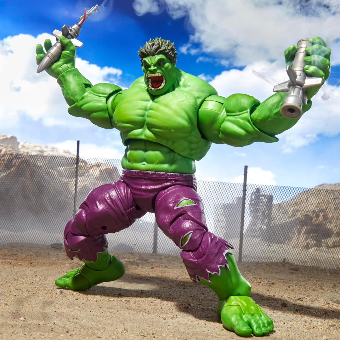Marvel Legends Maximum Series Hulk Action-Figur, extra grosse Sammelfigur mit vielen Accessoires zum