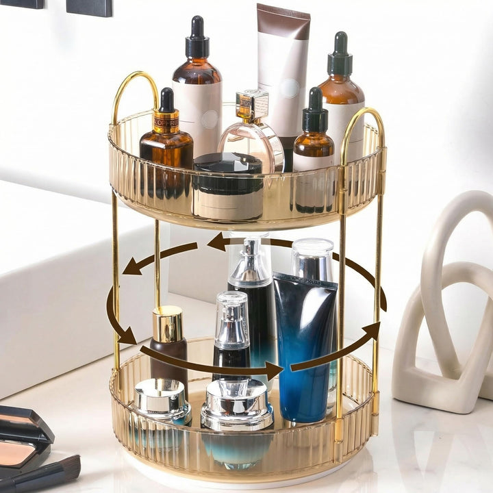 Make Up Organizer 360° Drehbar Schminktisch Organizer Kosmetik Organizer für Kosmetik Skincare Parfü