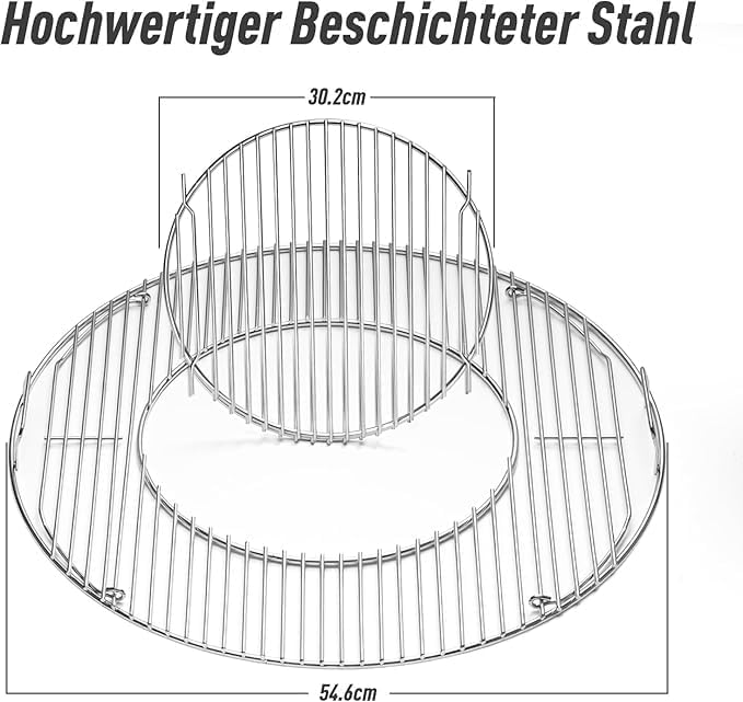 Grillrost Ersatz 8835 für Weber, Upgraded 57CM Holzkohlegrills Holzkohle Grills, Kettle, Performer,