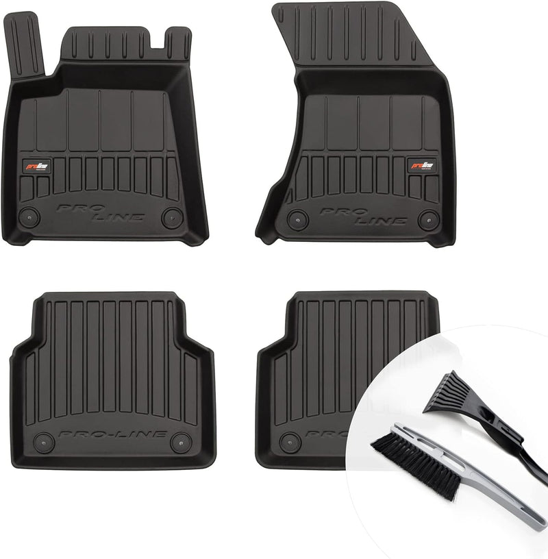 moto-MOLTICO 3D Gummimatten Auto Fussmatten Gummi Automatten 4-teilig Set - passend für Audi A8 D4 2