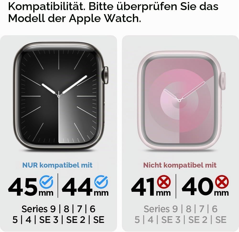 Spigen Rugged Armor Pro Hülle mit Band für Apple Watch 45/44mm | TPU-Unibody-Hülle mit Armband, Carb