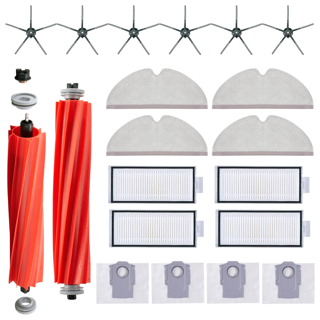 16 Stück Zubehörset für Roborock Q7 / Q7+ / Q7 Max / Q7 Max+ Staubsauger Ersatzteile Enthält 2 Haupt
