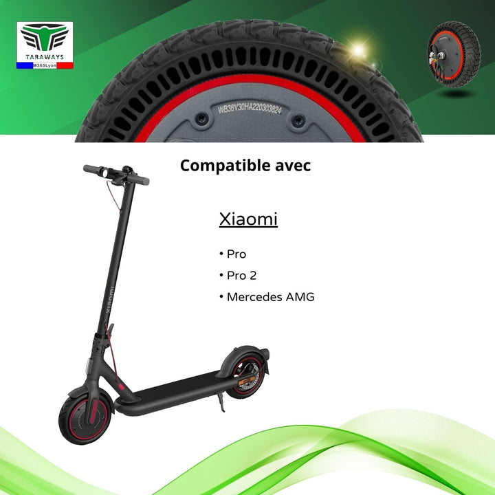 Motor Vorderrad Scooter Xiaomi Pro Pro2 Mercedes AMG (Solid Tire Mountainbike) Schwarz, Schwarz
