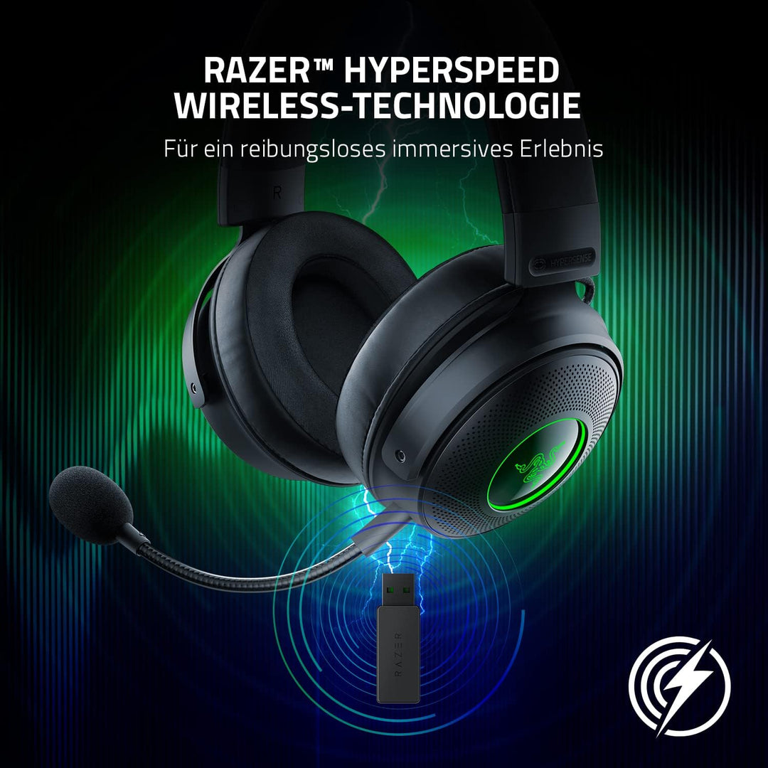 Razer Kraken V3 Pro - Kabelloses Gaming-Headset mit Taptic Technology (Kopfhörer mit sensorischem To