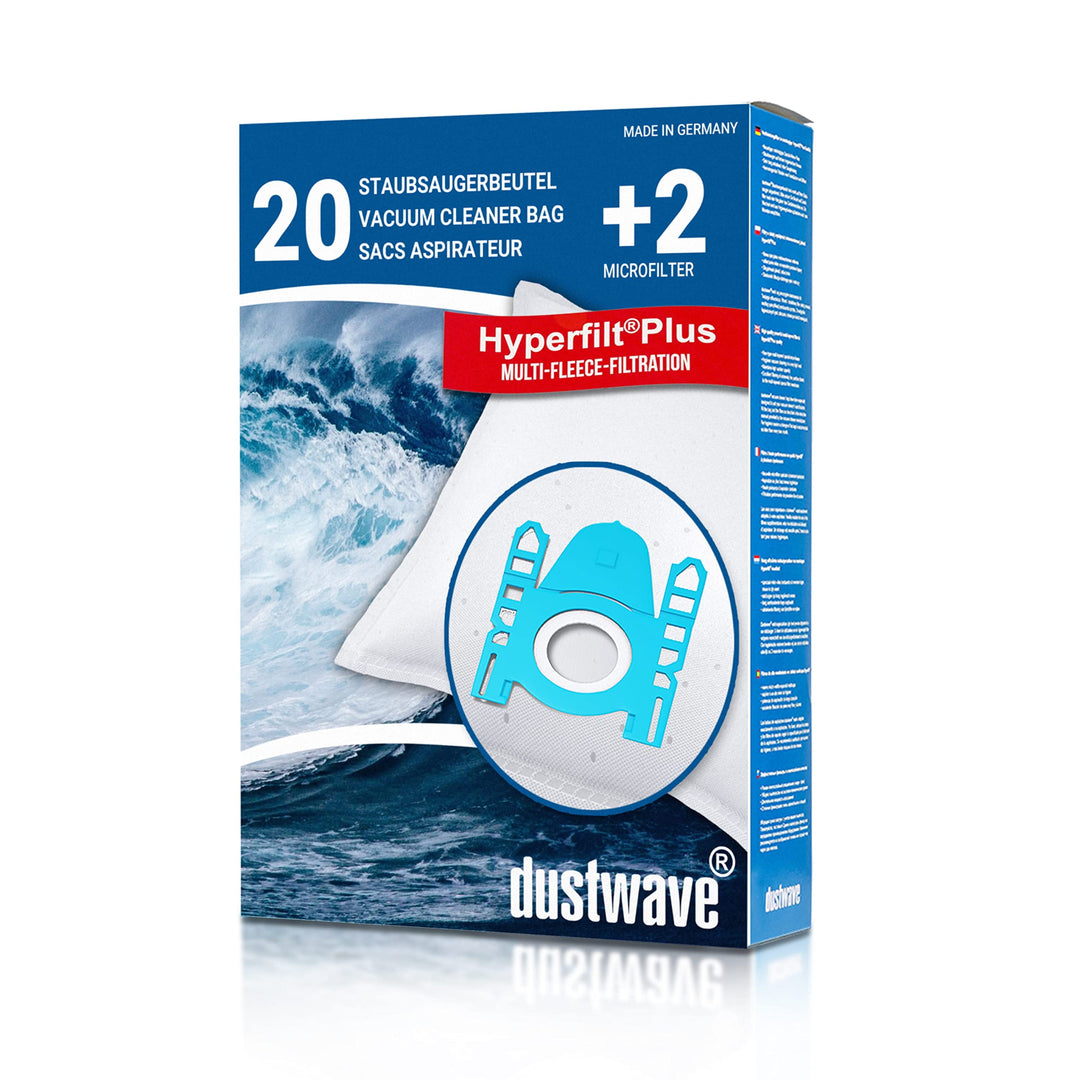 Siemens 20 Dustwave Staubsaugerbeutel für VS06A111, VS06B1110, VSZ31455, VSQ5X1230, VSZ7330, VSQ8SEN