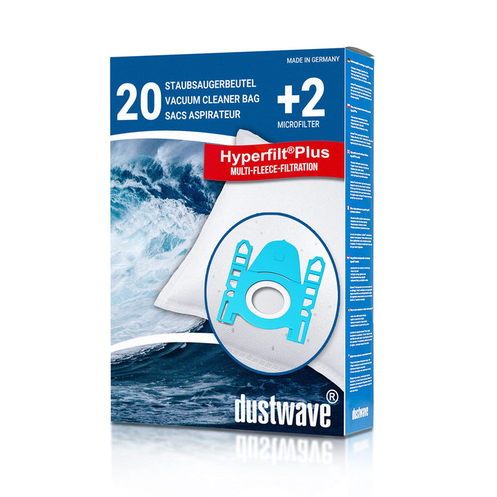 Siemens 20 Dustwave Staubsaugerbeutel für VS06A111, VS06B1110, VSZ31455, VSQ5X1230, VSZ7330, VSQ8SEN