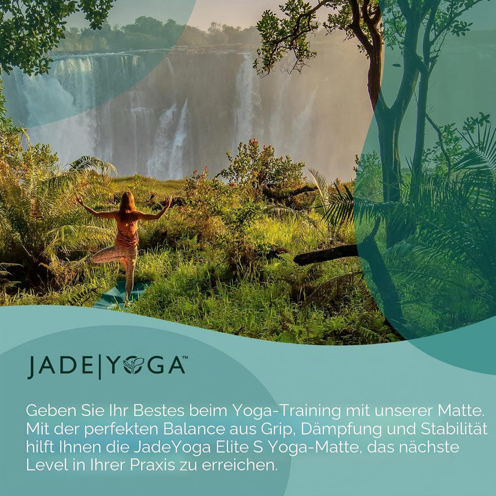 JadeYoga Elite S 180,3 cm Zoll Yoga Matte waldgrün / schwarz, waldgrün / schwarz