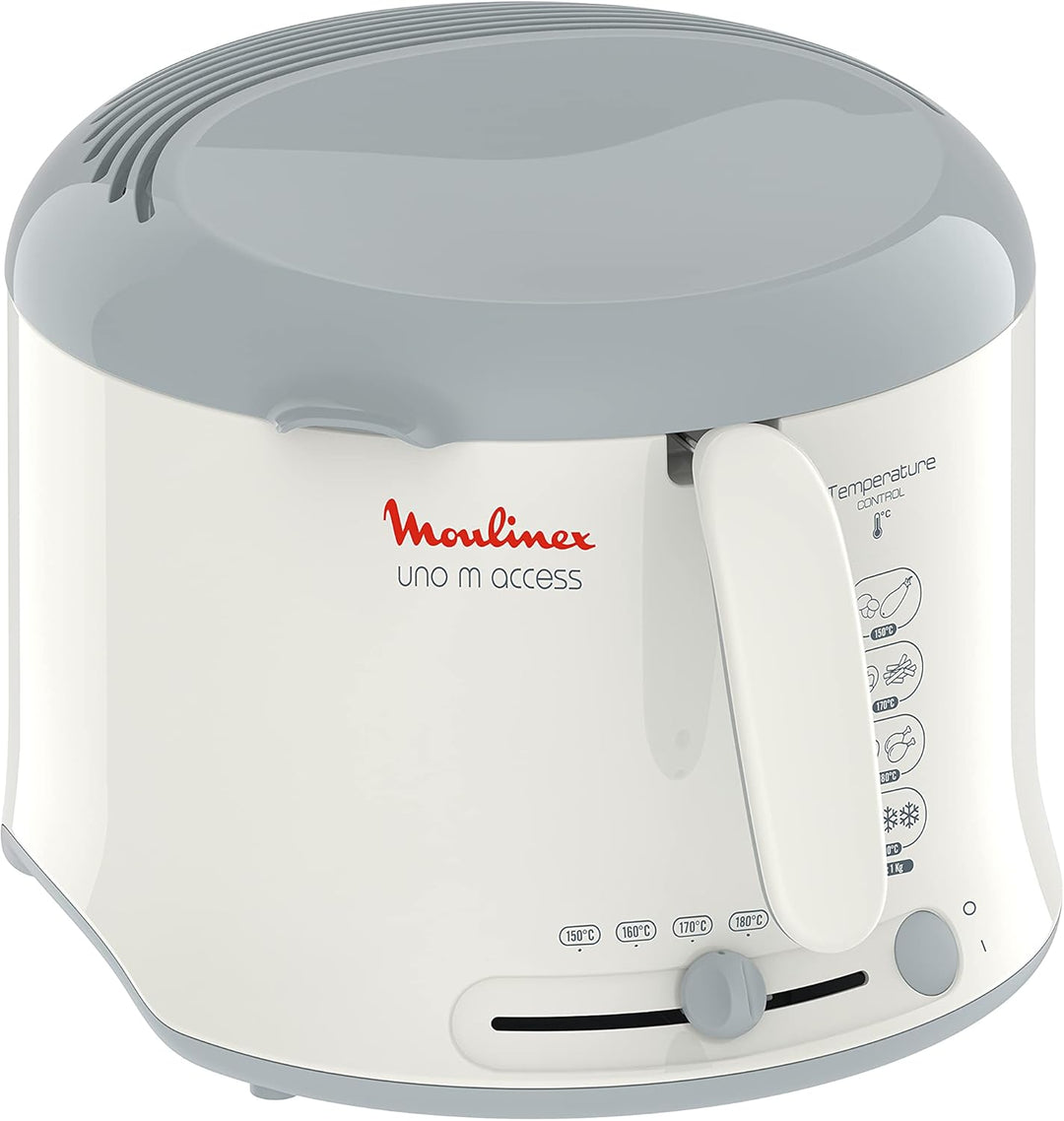 Moulinex AF1211 Uno M Access Fritteuse | Fassungsvermögen: 1 kg | wärmeisoliertes Thermogehäuse | ei