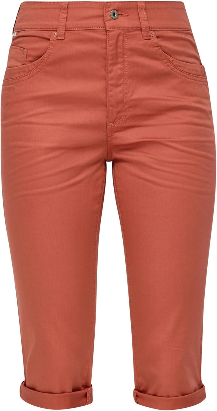 QS Slim: Capri aus Baumwollsatin 32 Orange, 32 Orange