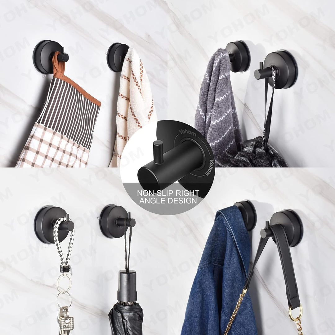 YOHOM Vakuum Saugnapf Haken Bad Saughaken Edelstahl Badezimmer Handtuchhaken Handtuchhalter Extra St
