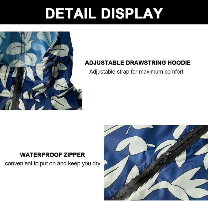 Regenponcho Damen/Herren Outdoor Jacket – Wasserdicht, Leicht & Packbar für Wandern, Camping Mit Kap