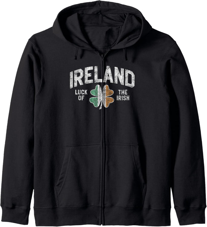 Trendy Ireland Luck Of The Irish Four Leaf Clover Flag Kapuzenjacke