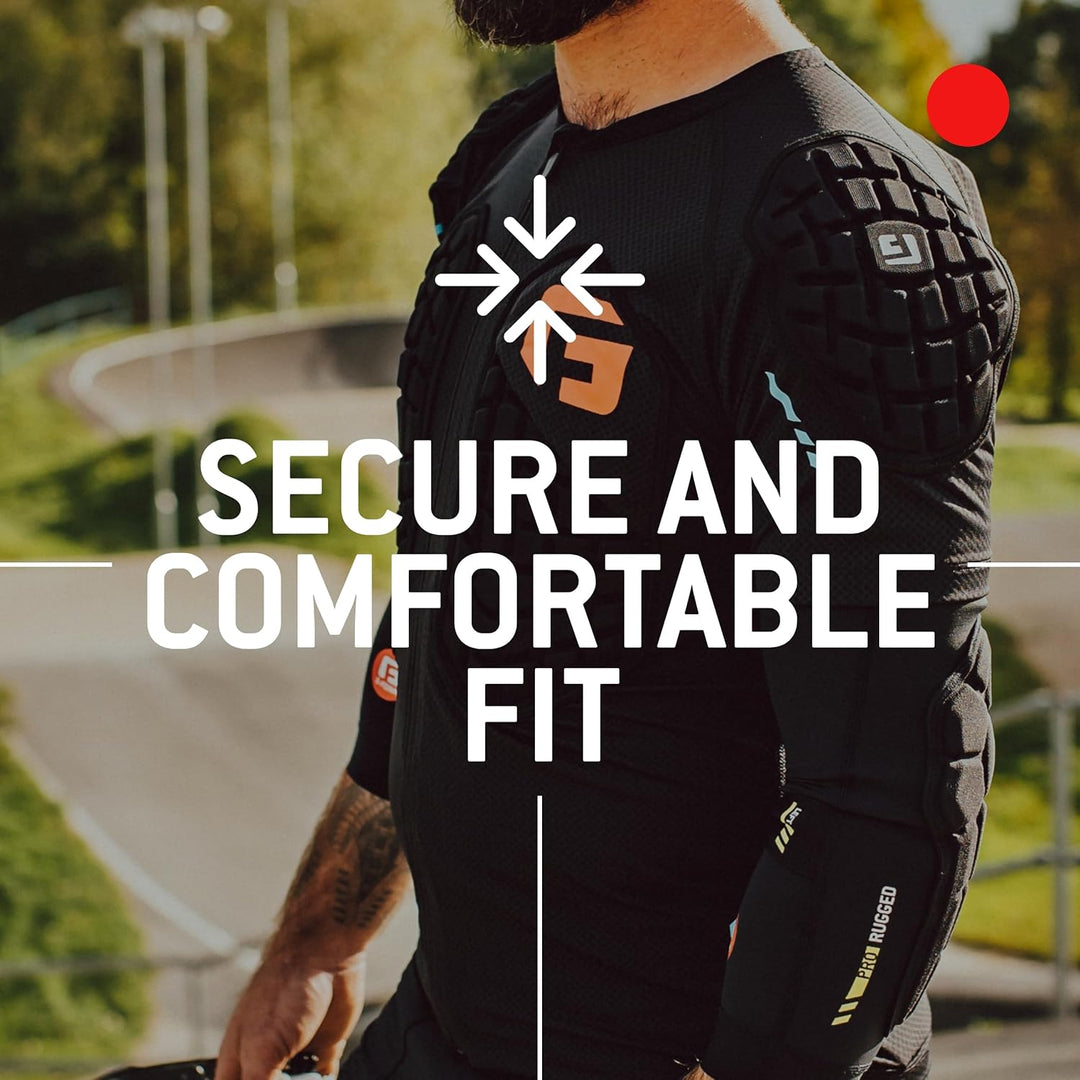 G-Form Pro Rugged Ellbogenschützer, 2 Stück, für Radfahren, BMX, MTB, Downhill, Skateboard S Schwarz
