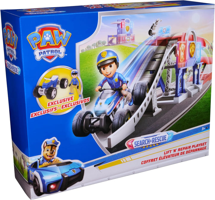 PAW PATROL - Search &amp; Rescue: Lift &amp; Repair-Spielset mit Ryder Figur und Fahrzeug, über 75 cm lang,
