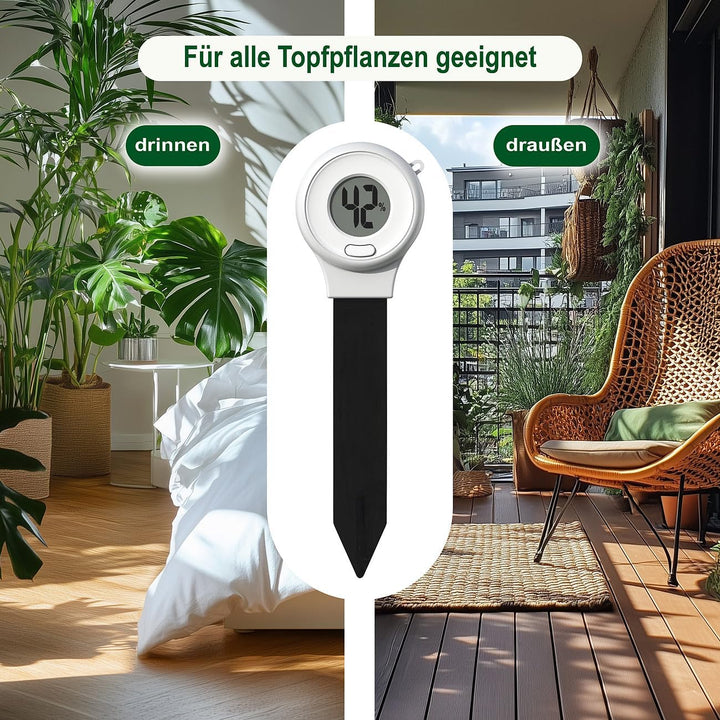 Royal Gardineer Pflanzenwassermonitore: 12er-Set Digitale Boden-Feuchtigkeitsmessgeräte für Pflanzen