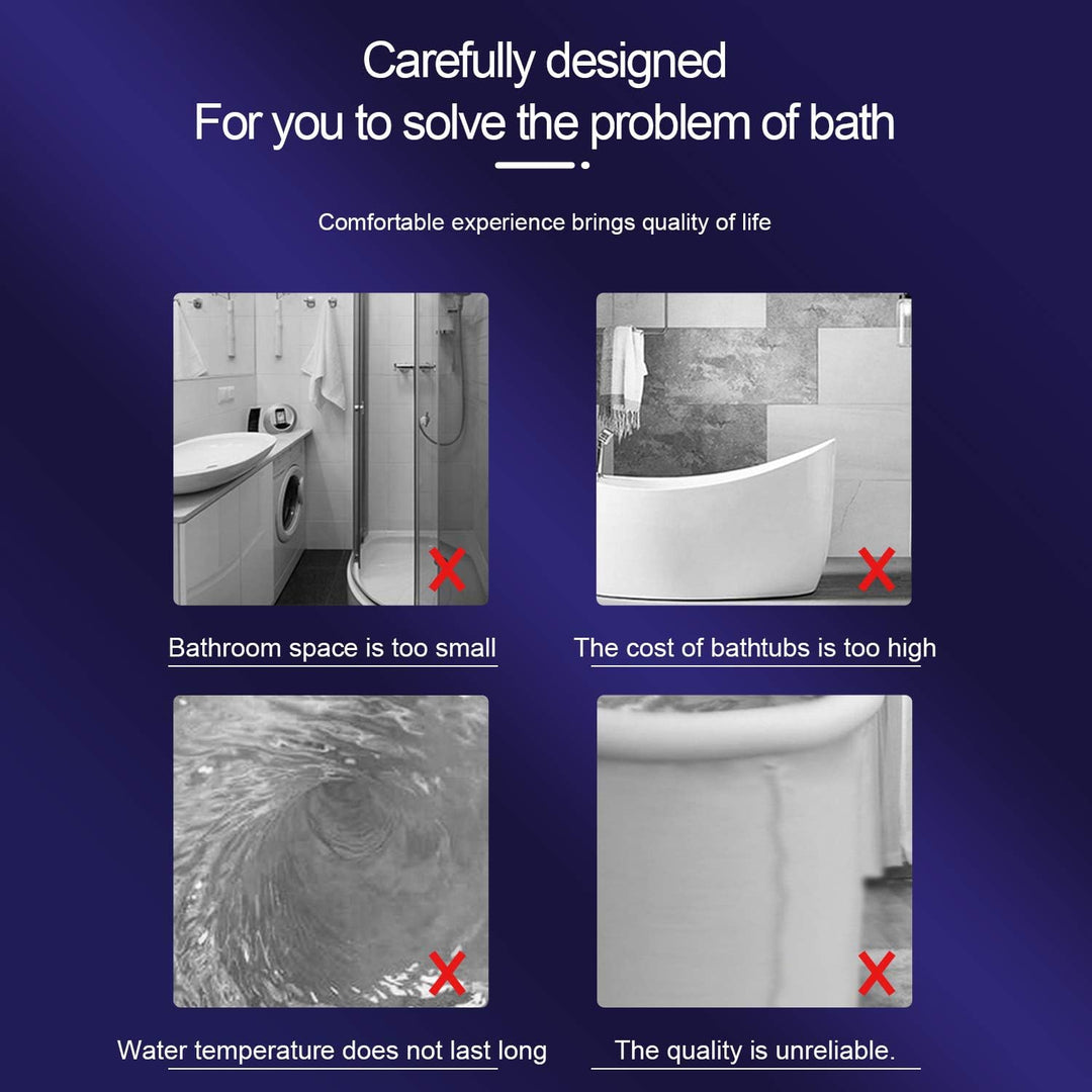 Sinbide 70x70cm Faltbare Badewanne, Tragbare Badewanne für Erwachsene & Kinder, Grosse Familie Badew