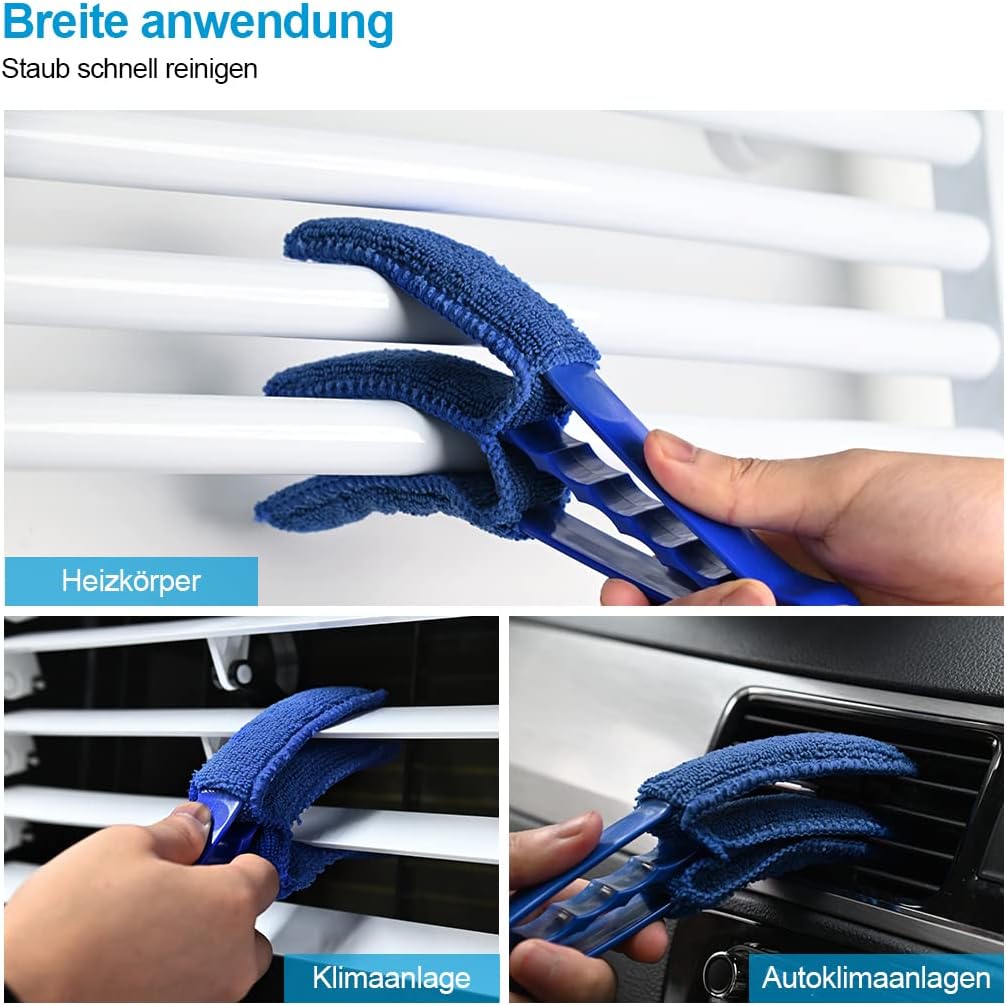 Heilmetz Staubwedel für Jalousien, Handtuchheizkörper, 2 Stück, Hand waschbarer Mikrofaser Heizkörpe