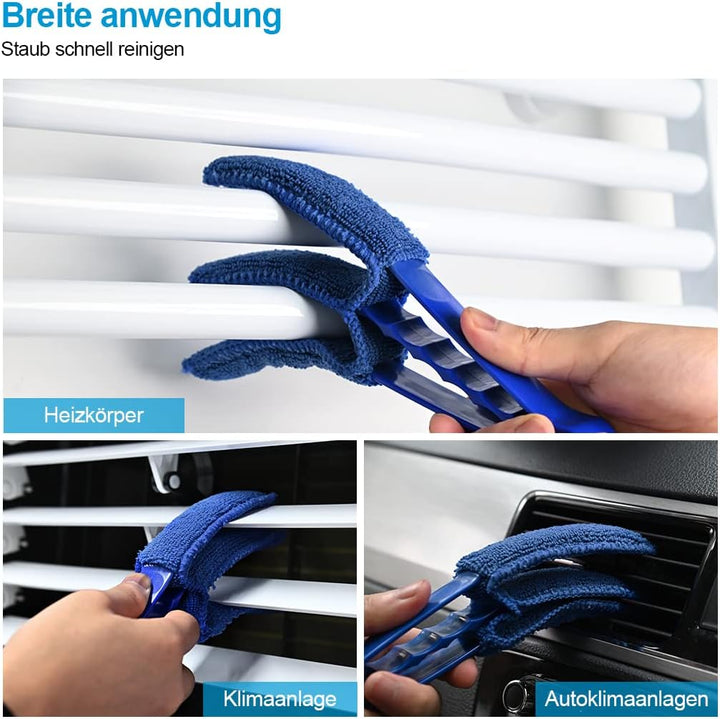 Heilmetz Staubwedel für Jalousien, Handtuchheizkörper, 3 Stück, Hand waschbarer Mikrofaser Heizkörpe