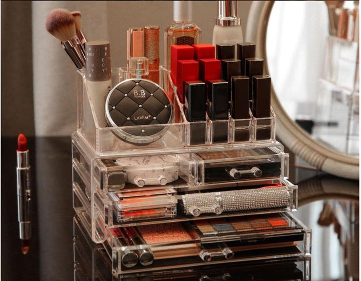 Make-up Organizer, Kosmetik-Organizer Schmuck Aufbewahrungsbox Acryl Cosmetics Lipsticks Halter Box