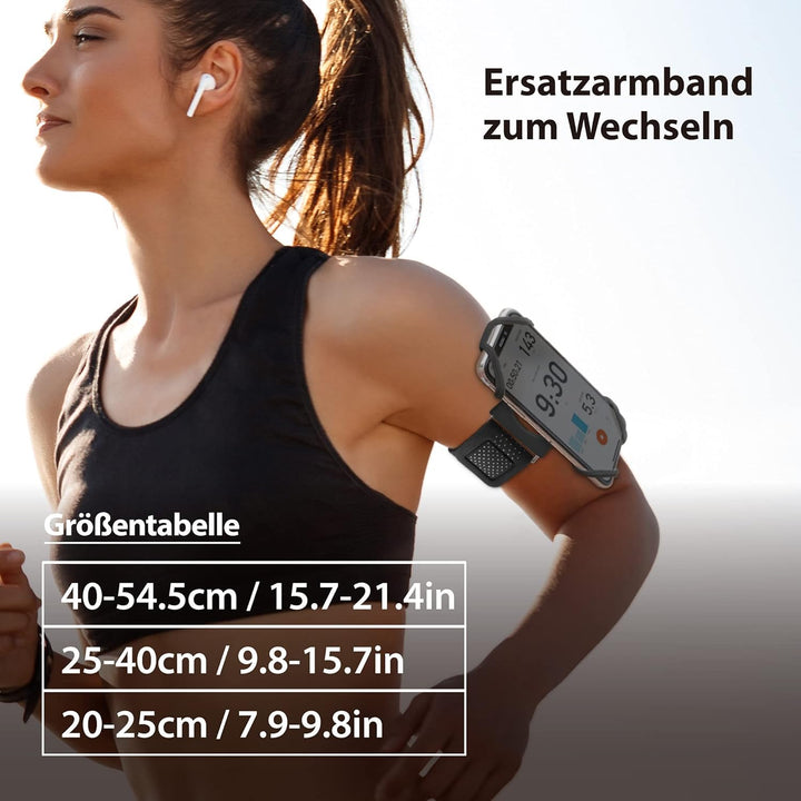 Bone 360° Drehbarer 2 IN 1 Abnembare Handyhalterung zum Joggen Radfahren, Universales Sportarmband F