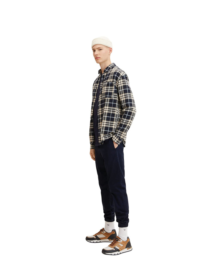 TOM TAILOR Denim Herren Chino Jogger Hose, 10668 - Sky Captain Blue