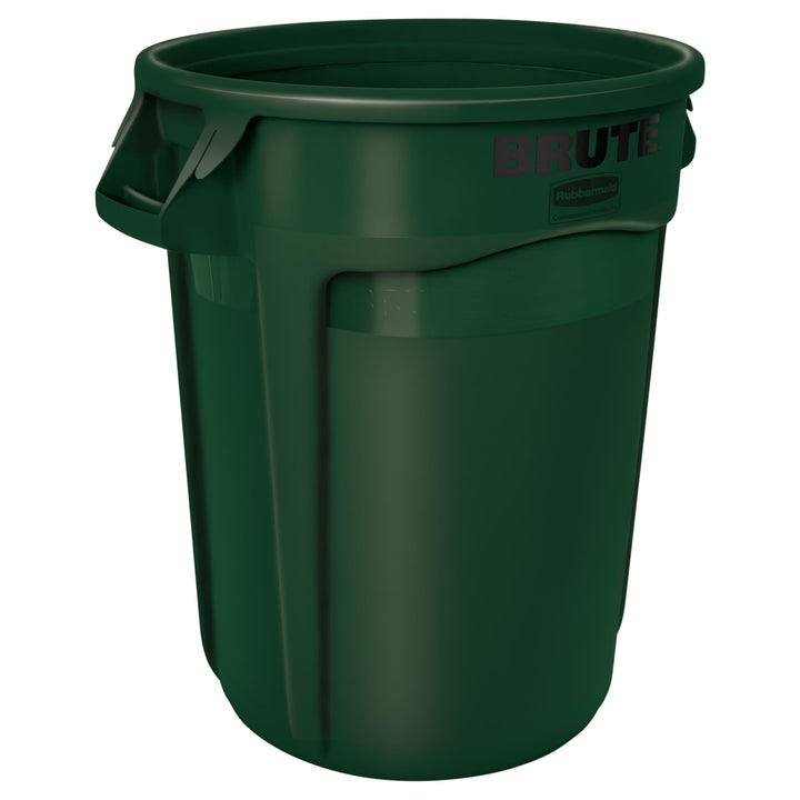 Rubbermaid Commercial Products BRUTE Rund-Behälter 38L Grau – Schwerlast-Tonne mit Luftkanälen, für
