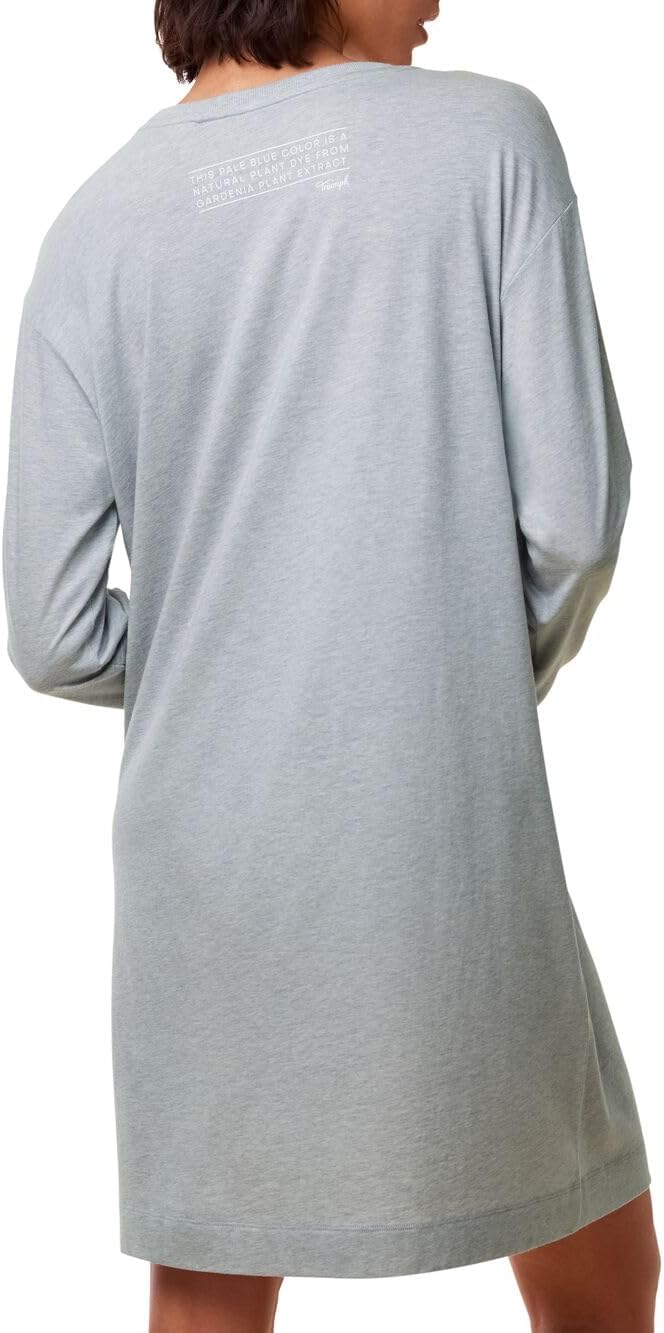 Triumph Damen Endless Comfort NDK LSL Night Shirt 36 Blue - Light Combination, 36 Blue - Light Combi