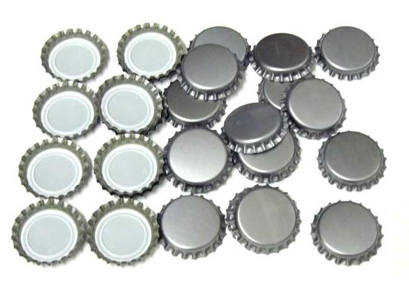 Kronkorken 26mm 1000 Stück silber Zubehör Bier Brauen Bierflaschen verschliessen Hobbybrauer (silber