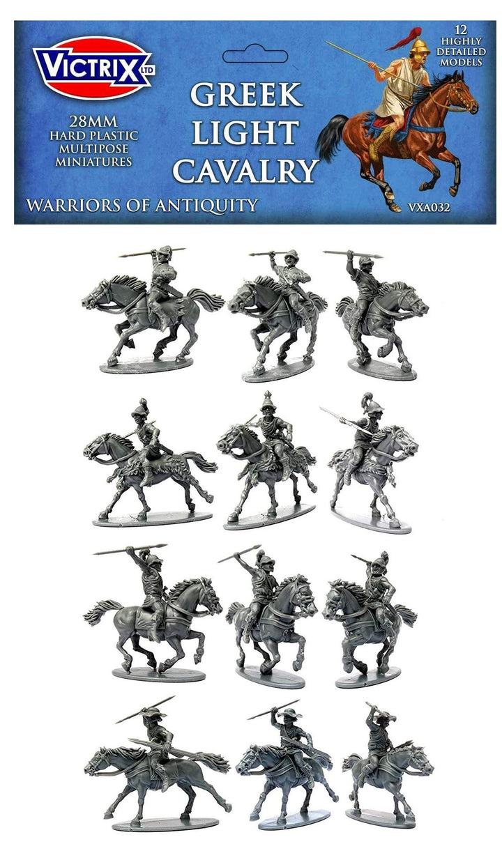 Unbekannt Victrix VXA032 - Griechische Leichte Kavallerie - 12 Figuren Set - 28mm Plastikminiaturen