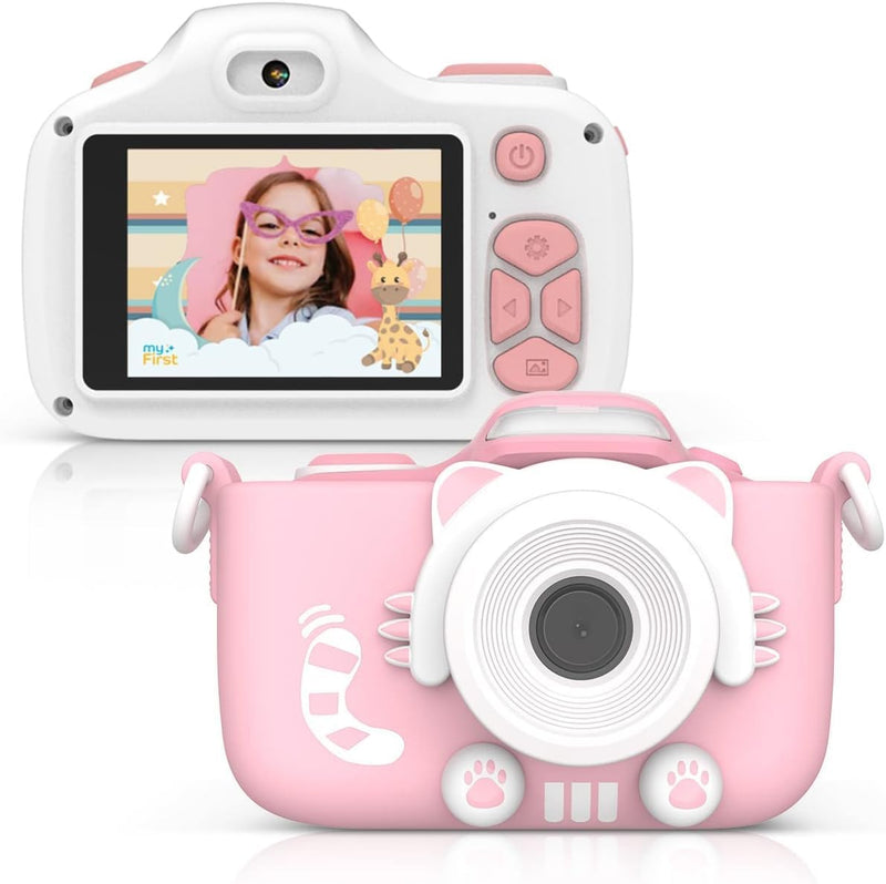 myFirst Kinder Full HD 16MP Kamera HD Digitalkamera Frontkamera und Selfie Objektiv Digital Video Ka