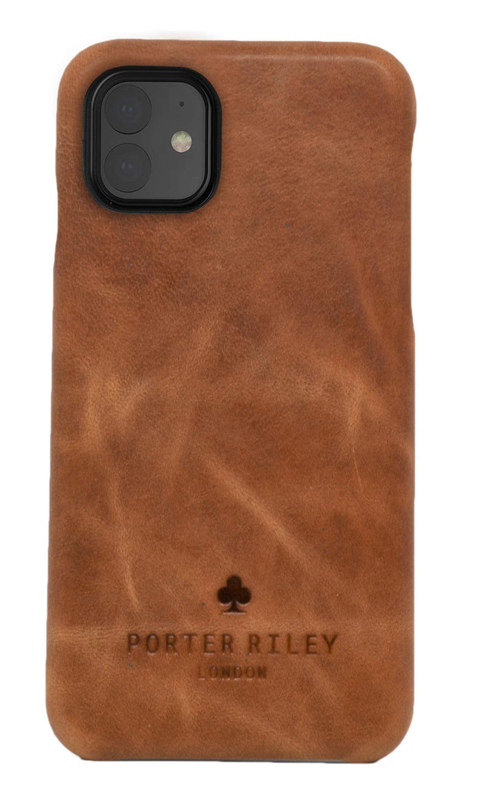Porter Riley - Lederhülle für iPhone 11 (6.1"). Premium Ultra Dünn Echtleder Cover/Ledertasche/Backc