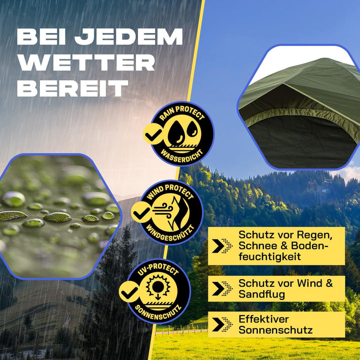 Where Tomorrow Pop Up Zelt | 2-3 Personen Zelt, 4 Personen Zelt oder 5-6 Personen Zelt | Wetterfeste