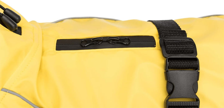 TRIXIE Regenmantel Vimy für Hunde XL gelb – Hunde-Regenjacke mit reflektierenden Elementen für mehr