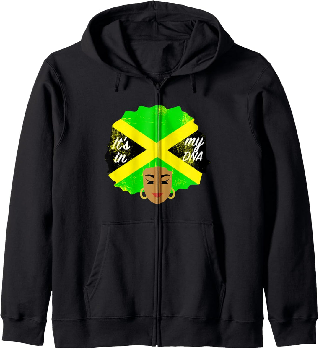 JAMAIKANISCHES MÄDCHEN, ES IST IN MEINER DNA, AFRO FLAG Kapuzenjacke