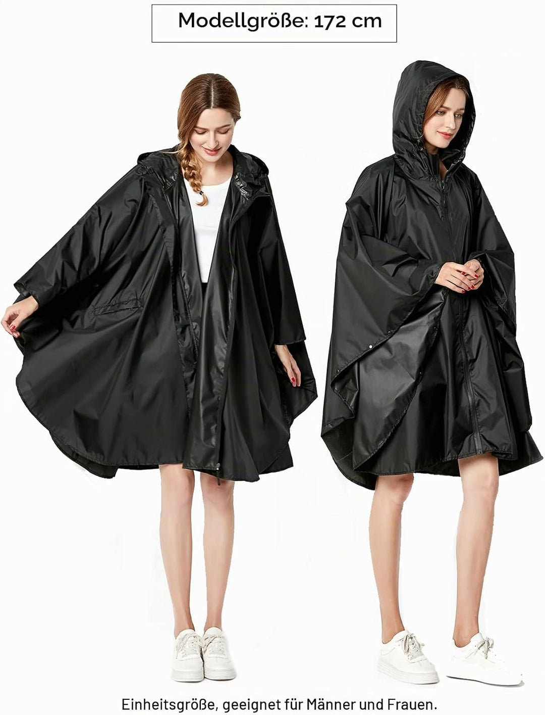 ANYOO Wasserdicht Radfahren Regen Poncho Portable Leichte Regenjacke Mit Kapuze Fahrrad Fahrrad Comp