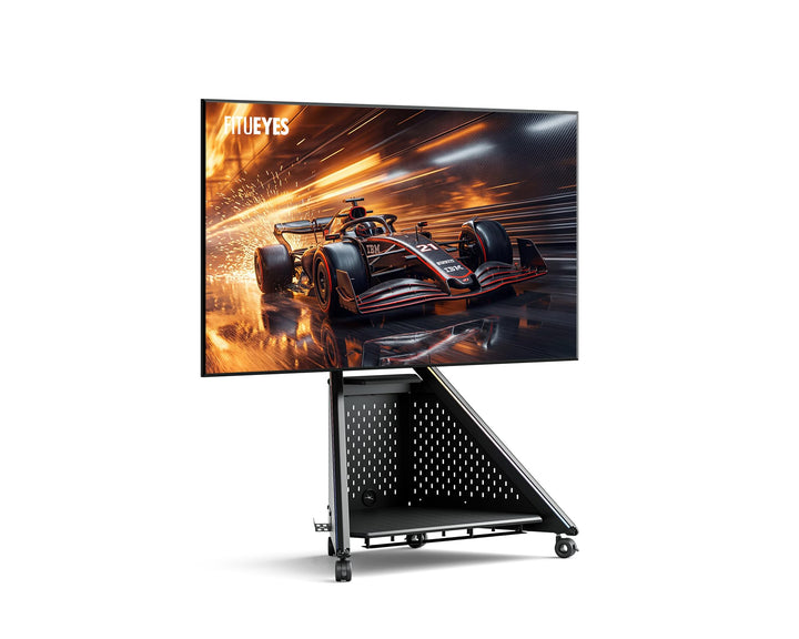 FITUEYES Design Gaming TV Ständer Rollbar, TV Standfuss für 32–65 Zoll TVs bis 40 kg, mit Vielseitig